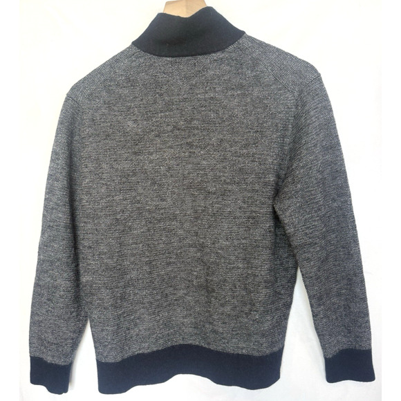 UNTUCKit Mens 100% Merino Wool Knit Sweater Size XL 1/4 Zip Navy Preppy Nautical - Picture 5 of 9